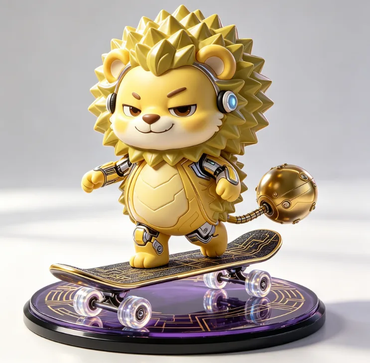 滑板狮王手办